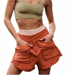 FP Movement Women's Timko Shorts | Orange | Size Small